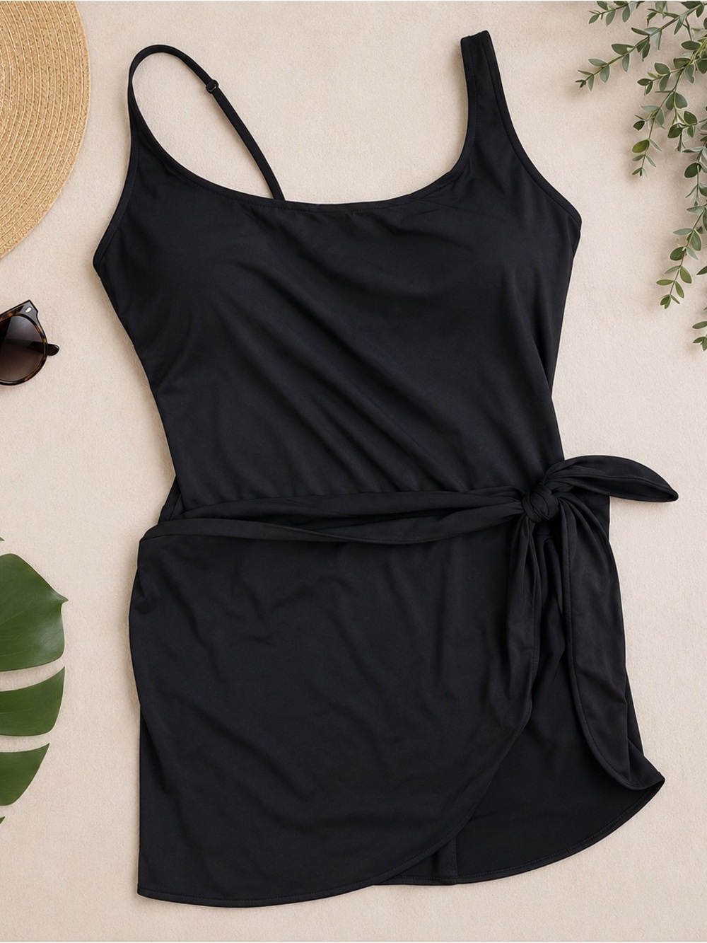 Coco Reef Contours Keepsake Empress Swim Dress Black One Piece 38D Size 14 - Picture 3 of 7